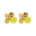 Stud Earrings for Women Manufacturer - Trendy Purple Zircon Flower S925 Silver Needle Sweet Accessories