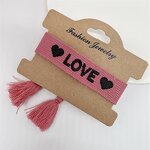 Bohemian Bracelets Manufacturer - Customized Logo & Text with Ribbon Embroidery Tassel Pearl Religious Style Gifts