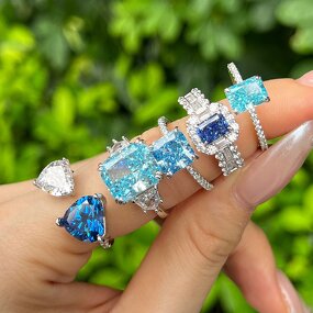 Sterling Silver 925 Ring Manufacturer - 5A CZ Bridal Promise Engagement Full Eternity Band Wedding for Women