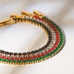 Stainless Steel Zircon Bracelet Manufacturer - 18K Gold Plated Fashion Chain for Couples & Children