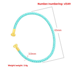 Female DIY Jewelry Accessories Manufacturer - 3mm Screw Bracelet Adjustable C-Shaped Elastic Opening Bangles