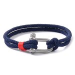 Unisex Sports Bracelet Manufacturer - Handmade U-Shaped Horseshoe Buckle Milan Rope Geometric Titanium Alloy