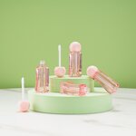 Lip Gloss Packaging Manufacturer - Stock Pink ABS Plastic Lip Balm Tube 3ml for Women