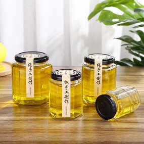 Glass Hexagon Honey Jar Manufacturer - Wholesale Cheap Transparent for Chili Jam Sealed