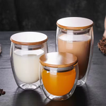 Double Wall Glass Candle Jar Manufacturer - 250ml 350ml 8oz Heat Resistant with Bamboo Lid
