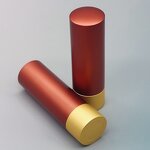 Lipstick Tube Manufacturer - Black Gold Aluminum with Screw Cap and Screen Printing