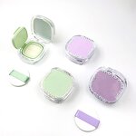 Plastic PP Air Cushion Box Manufacturer - 15g Square Clear Aseptic with Mirror for Loose Powder