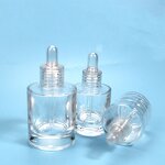 Glass Serum Dropper Bottle Manufacturer - High Quality 30ml 1oz Flat Shoulder for Essential Oil Hair