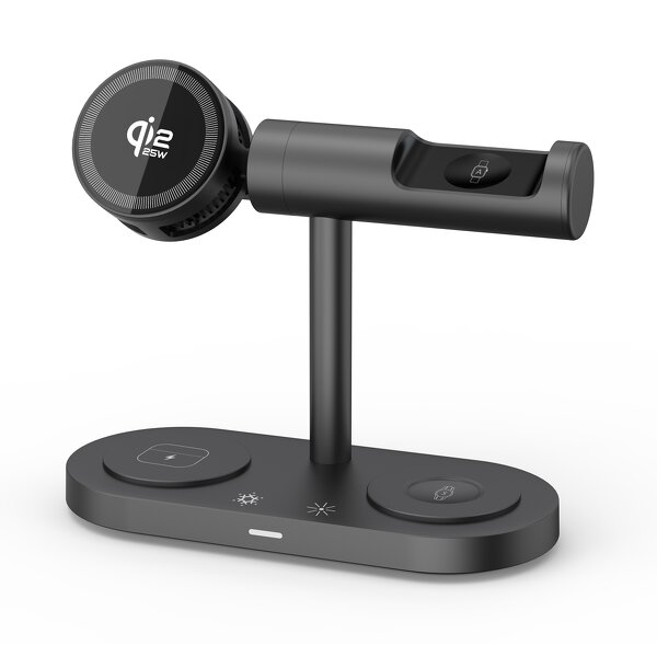 Qi2.2 25W Wireless Charging Station Manufacturer - 3 in 1 Magnetic with Active Fan Cooling for iPhone 16-12 Series & Type-C