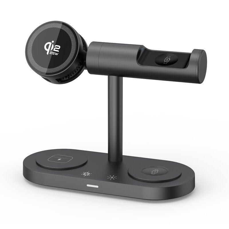 Qi2.2 25W Wireless Charging Station Manufacturer - 3 in 1 Magnetic with Active Fan Cooling for iPhone 16-12 Series & Type-C