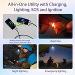 6 in 1 PD 60W Charging Cable Manufacturer - Outdoor with LED Light Ignition Nylon Braided for iPhone 16 15 iOS Camera Use