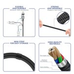 6 in 1 PD 60W Charging Cable Manufacturer - Outdoor with LED Light Ignition Nylon Braided for iPhone 16 15 iOS Camera Use