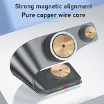 4 in 1 Wireless Charger Manufacturer - 2025 New Curved Design Multifunction for Smartphones Watch Earphone for Home Office