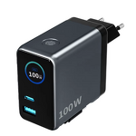 ILepo 100W GaN PD AI Travel Charger Manufacturer - with TFT Screen Display & Retractable Cable for Mobile Phone OTP/OVP/OCP Protection