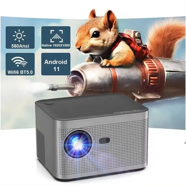 WiFi Android 11 4K Mini Projector Manufacturer - 1920*1080P 4 Core High Brightness HY350 Outdoor Home Theater Portable New Arrival