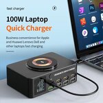 140W USB C Charger Manufacturer - GaN 8-Port Fast Charging Hub PD 100W for Laptop 15W Wireless for iPhone 16