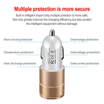 20W Aluminium Alloy Car Charger Manufacturer - 2.1A Quick Charging Adapter with Dual USB-A Port QC2.0 OVP for iPhone Huawei Samsung