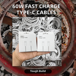 60W PD Fast Charging Data Cable Manufacturer - Nylon Jacket Braided for iPhone 15 16 Max Retail Box Included Best Seller 2025