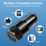 3.1A USB Car Charger Manufacturer - QC3.0 Type C PD Fast Charging Dual Port Power Adapter for Mobile Phone