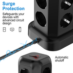 8-Socket Expansion Adapter Manufacturer - 3 USB (1 USB-C) Ports Multi-Plug Distributor Wall Charger for Cruise Travel