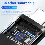 USB4 Magnetic Braided Cable Manufacturer - 40G 240W 5A Type-c Coaxial for Thunderbolt4 8K Video Full-function Double-headed