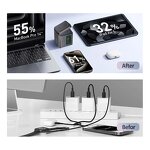 GaN 105W Charging Station Manufacturer - Power Combo USB-C USB-A Strip with 15W Wireless for iPhone 16 15 & Multiple Devices