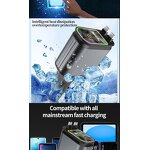 120W Retractable Car Charger Manufacturer - with Dynamic Lights Dual Retractable USB C Cables for Phone Laptop 2024 New Star Light