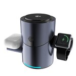 3-in-1 Magnetic Wireless Charger Stand Manufacturer - 15W Fast Charging for Phone Earbuds & Smartwatch with Touch Button