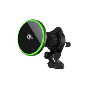 Qi2 Car Mount 15W Wireless Charger Manufacturer - Magnetic Safe Fast Charging with Phone Holder