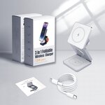 15W Qi Magnetic Wireless Phone Charger Manufacturer - OEM 3 in 1 Foldable Multi Phone Charging Station Portable Fast