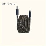 60W USB C Magnetic Retractable Cable Manufacturer - 1M Fast Charging 3A with Nylon Braid Shielding Data Cable