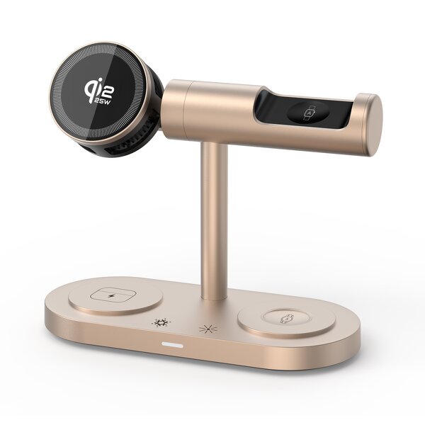 25W Qi22 Wireless Charging Stand Manufacturer - 5 in 1 with LED Light Cooling Fan for Apple Samsung Phone Watch New Fast