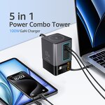 Wireless Charger Manufacturer - Hot Sale for iPhone with Retractable USB-C Power Strip 100W Output for Laptop Multiple Devices