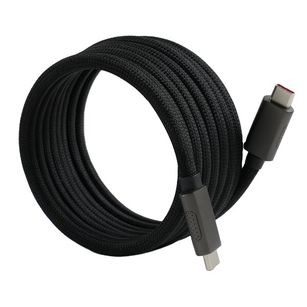 USB4 Magnetic Braided Cable Manufacturer - 40G 240W 5A Type-c Coaxial for Thunderbolt4 8K Video Full-function Double-headed