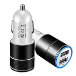 20W Aluminium Alloy Car Charger Manufacturer - 2.1A Quick Charging Adapter with Dual USB-A Port QC2.0 OVP for iPhone Huawei Samsung