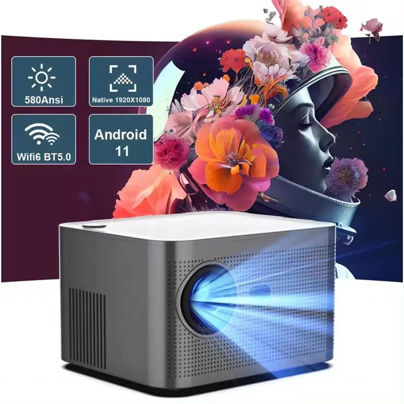 HY350 Factory 4K Mini Smart Projector Manufacturer - Android 11 Home Theater Portable Auto HD Projector in Stock 2024 NEW