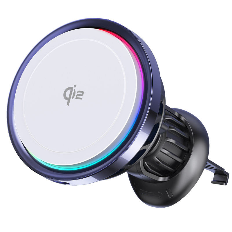 Qi2 Car Mount 15W Wireless Charger Manufacturer - Qi2 Magnetic Fast Charging Safe with Phone Holder