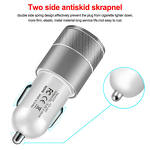 20W Aluminium Alloy Car Charger Manufacturer - 2.1A Quick Charging Adapter with Dual USB-A Port QC2.0 OVP for iPhone Huawei Samsung