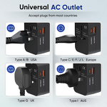 Universal Travel Adapter Manufacturer - One International Wall Charger AC Plug Adaptor 5.6A Smart Power QC2.0 OTP/OPV for US EU UK AUS