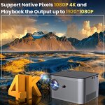 HY350 Smart Projector Manufacturer - Factory Price Android 11 4K 1920*1080P Portable LCD Projector with CE Rohs FCC Certificate