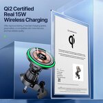 Qi2 15W Compact Wireless Magnetic Car Charger Manufacturer - Rapid Charging LED Short Circuit Safe with Automatic Adapters