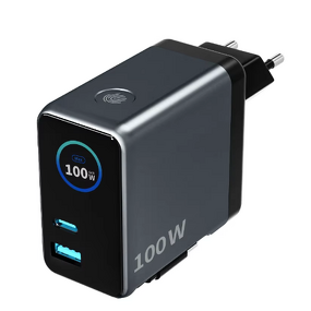 ILepo 100W GaN PD AI Travel Charger Manufacturer - with TFT Screen Display & Retractable Cable for Mobile Phone OTP/OVP/OCP Protection