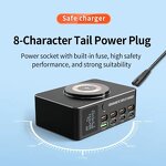 140W USB C Charger Manufacturer - GaN 8-Port Fast Charging Hub PD 100W for Laptop 15W Wireless for iPhone 16