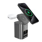 90W Wireless Charger Stand Manufacturer - Dual Retractable USB C PD Cable Fast Charging Dock for Phone Desktop Laptop