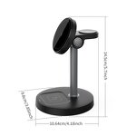 3-in-1 Wireless Charger Manufacturer - Magnetic Charging Station Holder Rotation Travel for Airpods Phone Watch