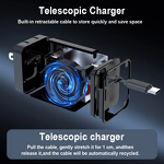 65W PD Charger Manufacturer - with Retractable Type C Cable EU US UK Plug Mobile Phone Wall Adapter USB C OTP Protection