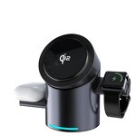 3-in-1 Magnetic Wireless Charger Stand Manufacturer - 15W Fast Charging for Phone Earbuds & Smartwatch with Touch Button