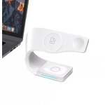 4 in 1 Wireless Charger Manufacturer - 2025 New Curved Design Multifunction for Smartphones Watch Earphone for Home Office