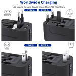 Universal Travel Adapter Manufacturer - One International Wall Charger AC Plug Adaptor 5.6A Smart Power QC2.0 OTP/OPV for US EU UK AUS