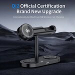 Qi2 25W Wireless Charging Station Manufacturer - 7 in 1 Magnetic with LED Light Multi-function for Phone Watch